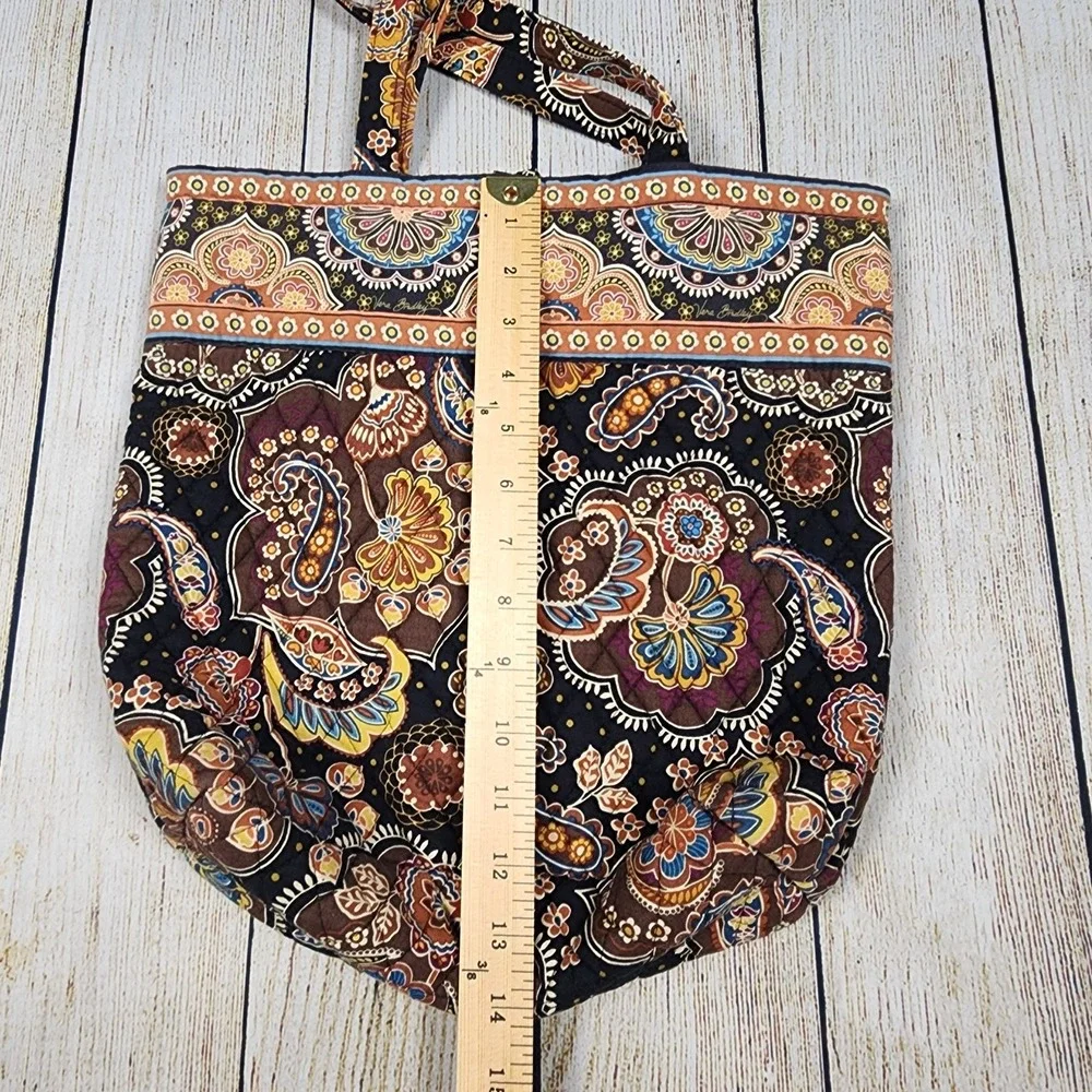 Vera Bradley Kensington Print Tote Bag Purse &‎ Small Bag Retired Brown Paisley